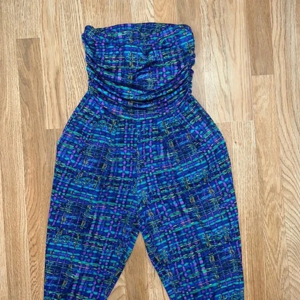 Ali & Kris Vibrant Blue and Purple Jumpsuit